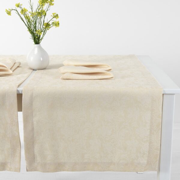 FLORA Runner da tavola crema - immagine 2