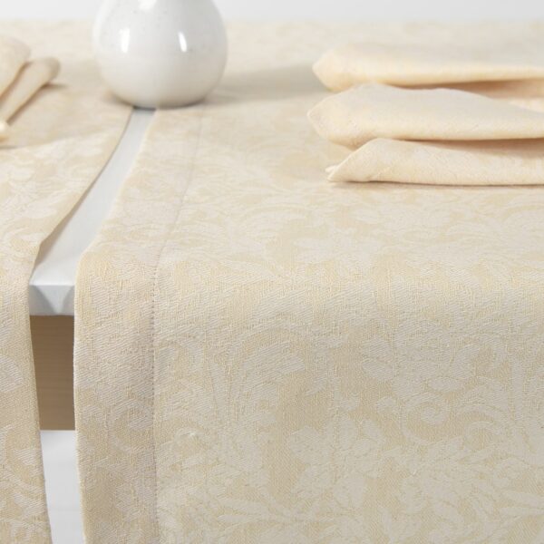 FLORA Runner da tavola crema - immagine 3
