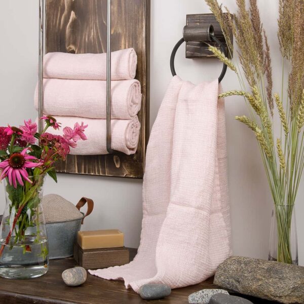 PURO Asciugamano da bagno rosa