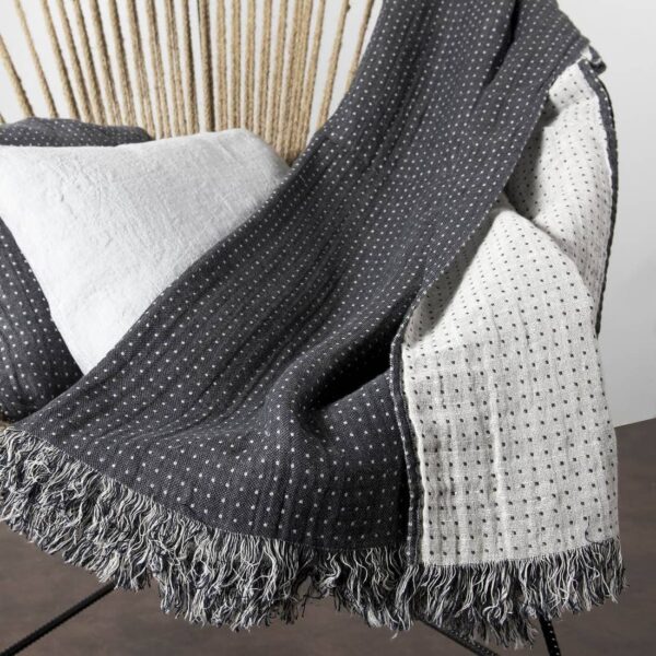 MEGA Plaid grigio scuro - immagine 2