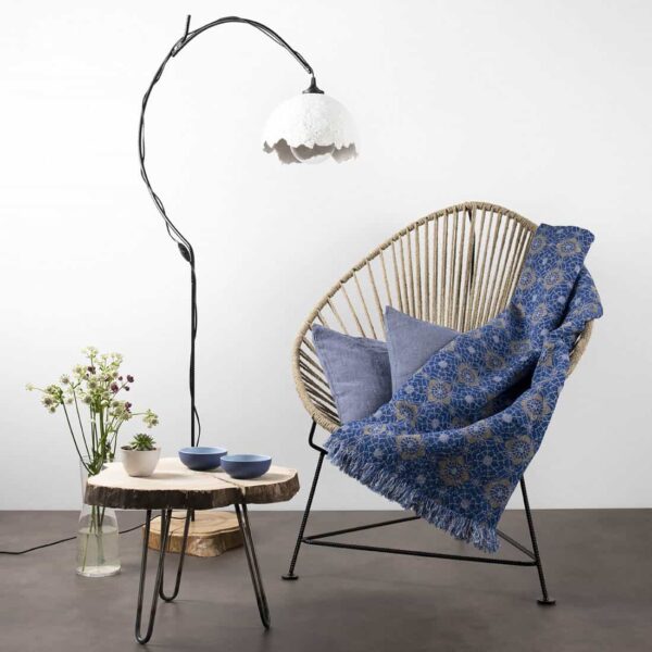 FLORE Plaid blu