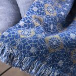 FLORE Plaid blu