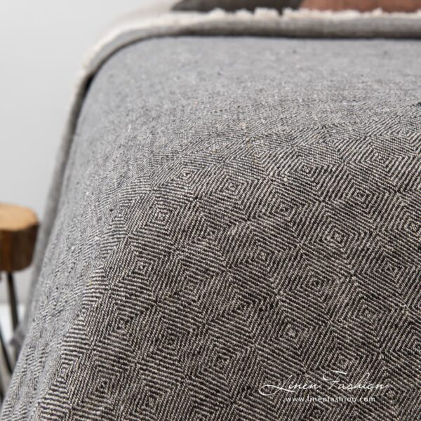 100% linen bedspread, grey.