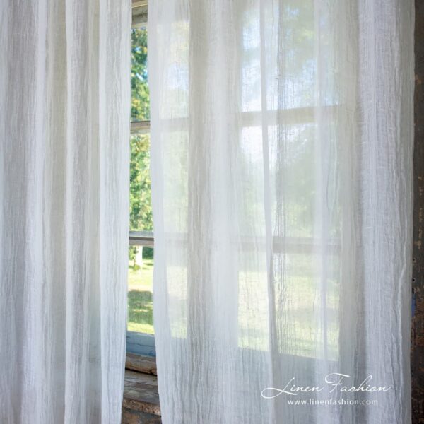 White colour curtain.