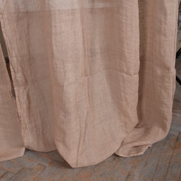white coffee linen curtains, washed