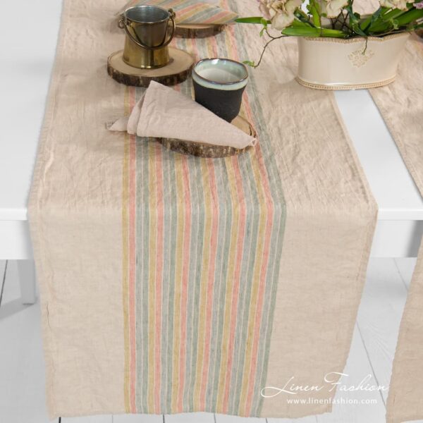MEIZA Runner da tavola marrone - immagine 2