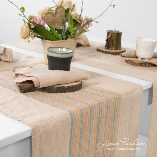 MEIZA Runner da tavola marrone - immagine 3