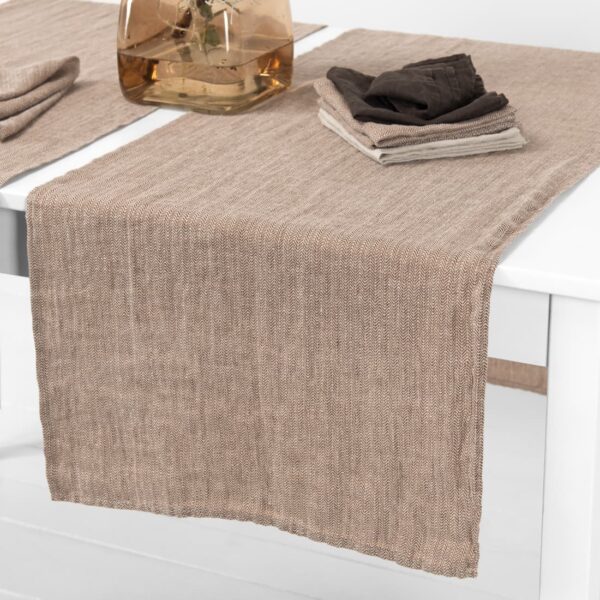 ALMOND Runner da tavola marrone - immagine 2