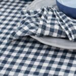VICHY Tovaglia blu scuro