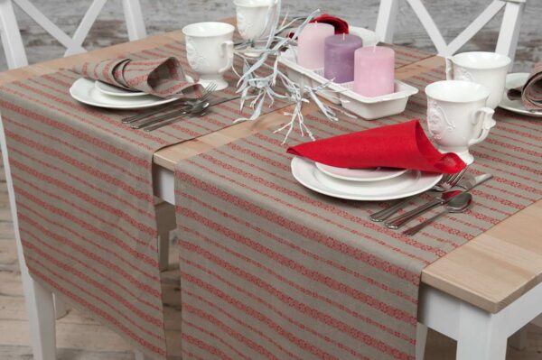 ORNA Runner da tavola rosso