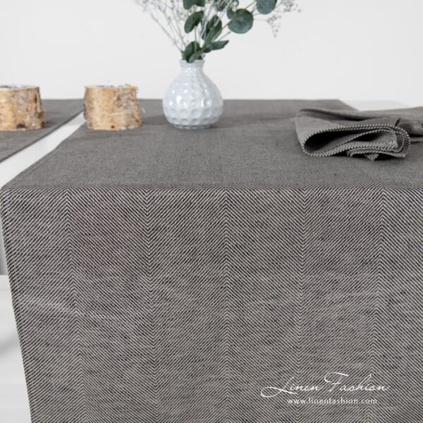 MINERALE Runner da tavola grigio - immagine 3