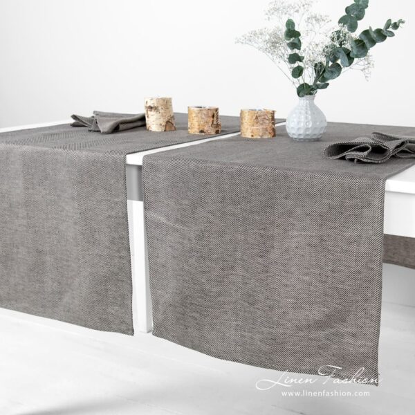 MINERALE Runner da tavola grigio - immagine 2