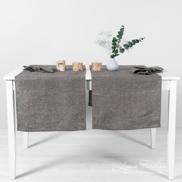 MINERALE Runner da tavola grigio