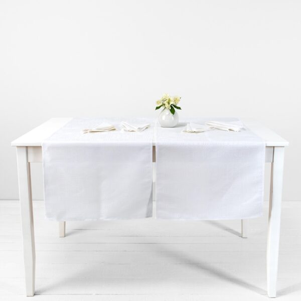CAMPO Runner da tavola bianco - immagine 2