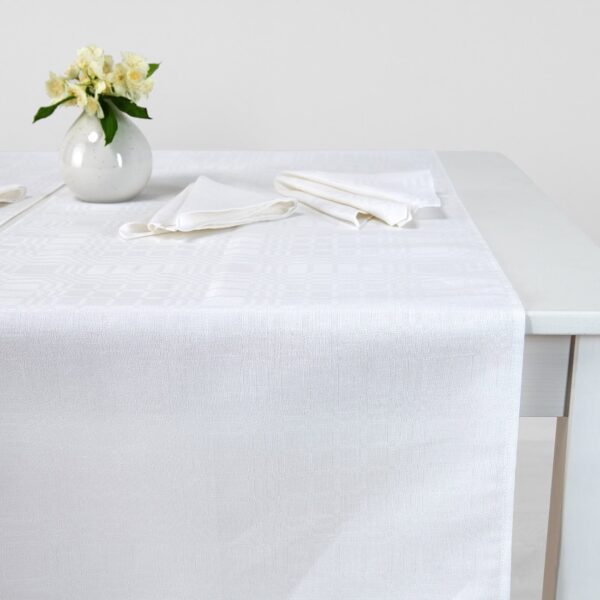 CAMPO Runner da tavola bianco - immagine 3