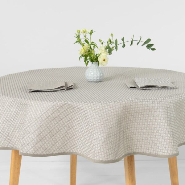 TONY Tovaglia rotonda/ovale beige - immagine 2