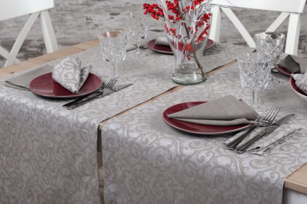 ATLANTA Runner da tavola grigio - immagine 3
