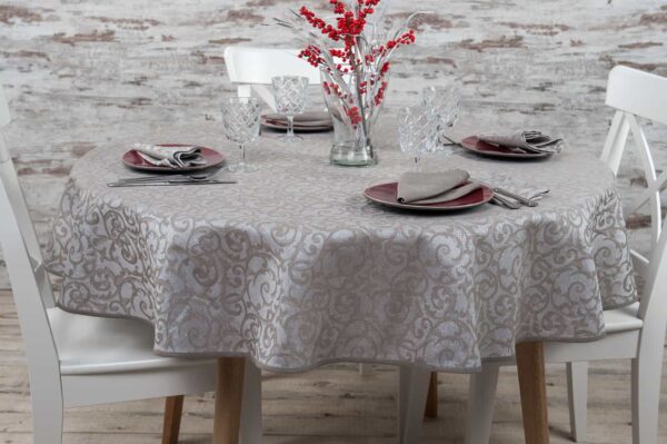 ATLANTA Tovaglia rotonda/ovale beige