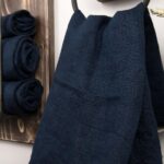 RAY Asciugamano da bagno blu scuro