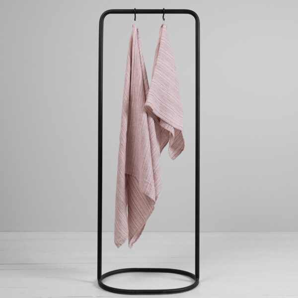 PURO Asciugamano da bagno a righe rosa