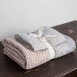 VITO Asciugamano da bagno grigio rosa