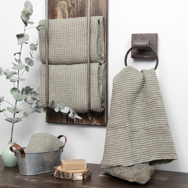 BINGO Asciugamano da bagno grigio verde