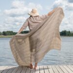ISLA Telo mare beige a righe