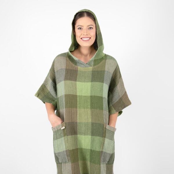 BINGO Poncho verde a quadri - immagine 3