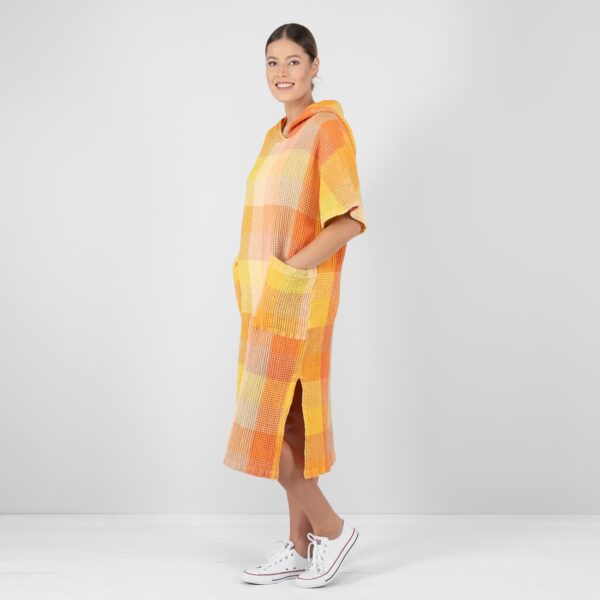 BINGO Poncho arancione a quadri - immagine 2