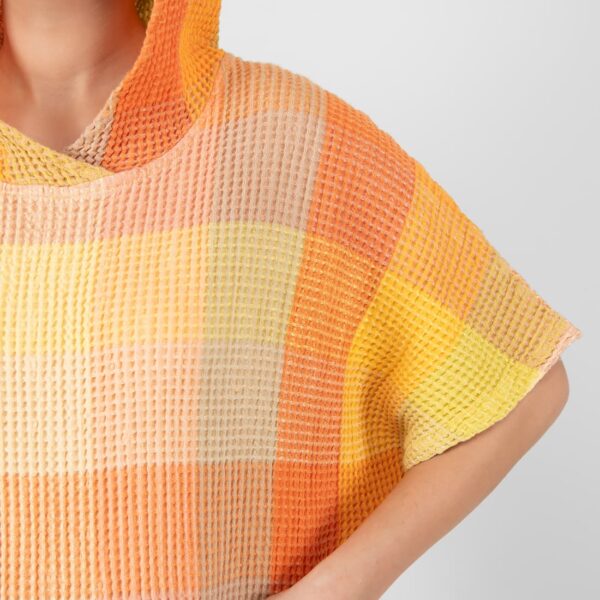 BINGO Poncho arancione a quadri - immagine 4