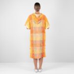 BINGO Poncho arancione a quadri