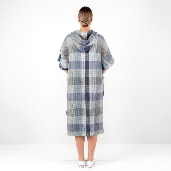 BINGO Poncho grigio blu a quadri - immagine 6