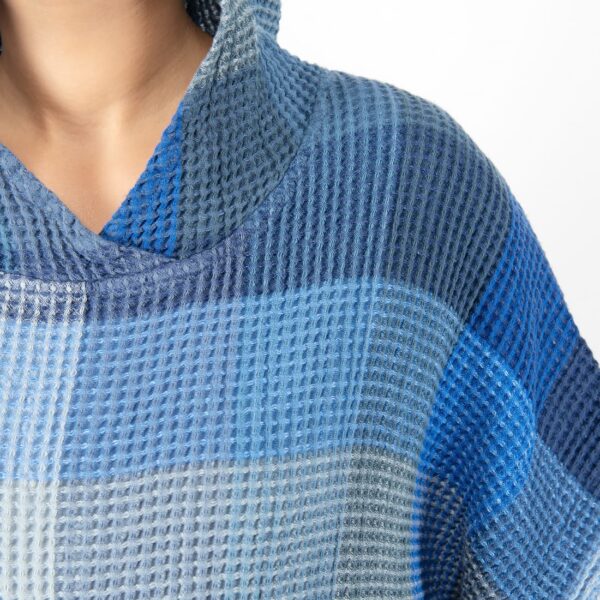 BINGO Poncho a quadri blu - immagine 5