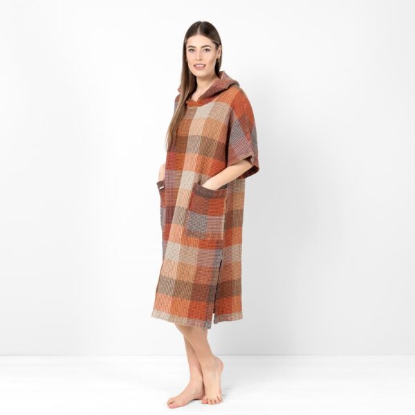BINGO Poncho marrone a quadri - immagine 4