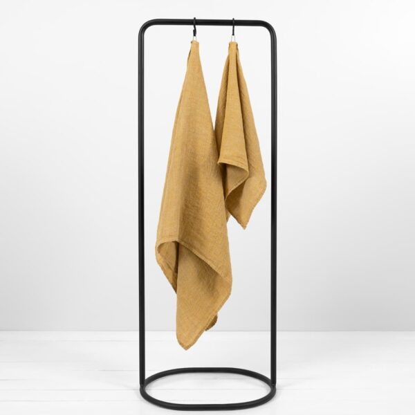 PURO Asciugamano da bagno giallo melange
