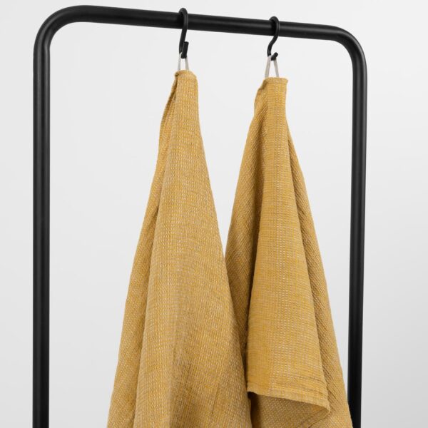 PURO Asciugamano da bagno giallo melange - immagine 3