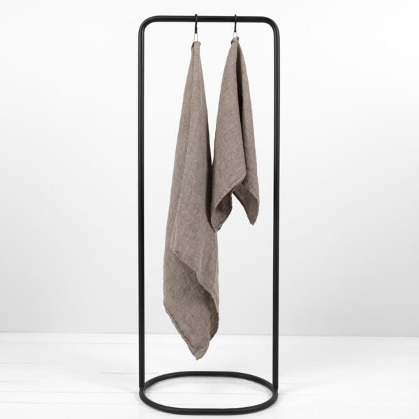 PURO Asciugamano da bagno grigio marrone