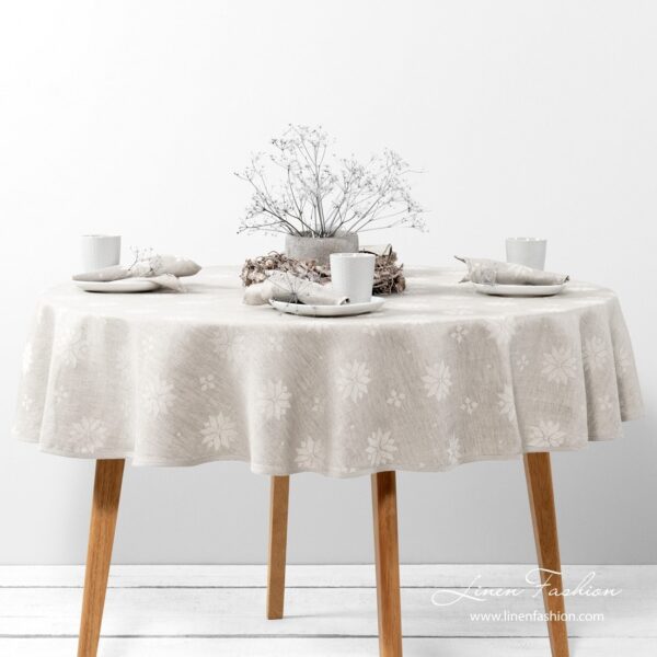 MYSTI Tovaglia rotonda/ovale beige