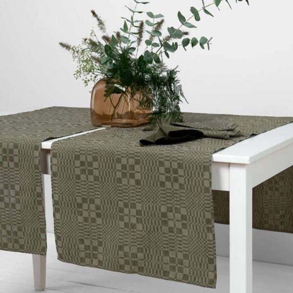 WILLOW Runner da tavola verde