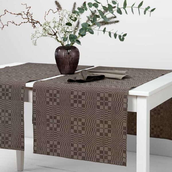 WILLOW Runner da tavola marrone