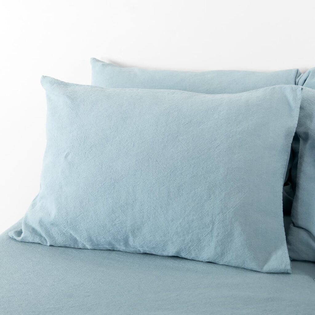 royal light blue pillow case, plain