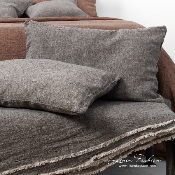 LEILA Copricuscino grigio - immagine 3