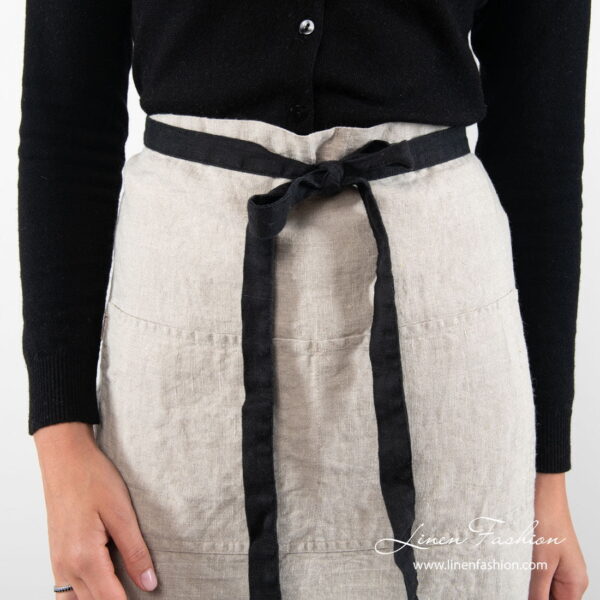 BISTRO SHORT Grembiule lino naturale - immagine 2