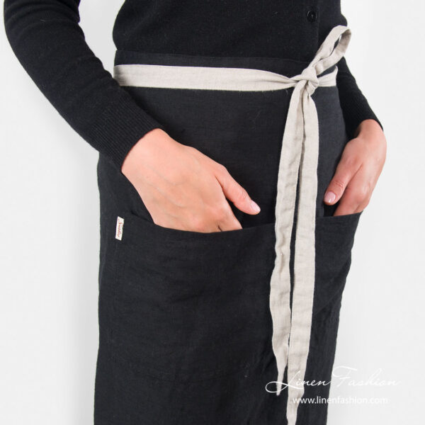 BISTRO LONG Grembiule nero - immagine 2