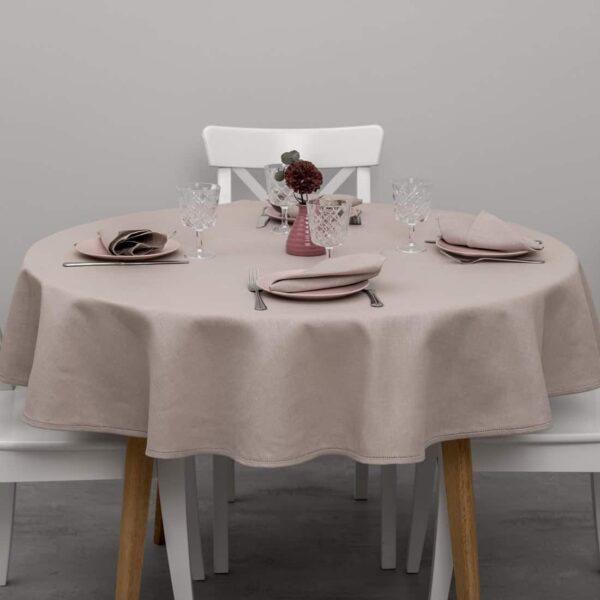 KOMA Tovaglia rotonda/ovale beige rosato