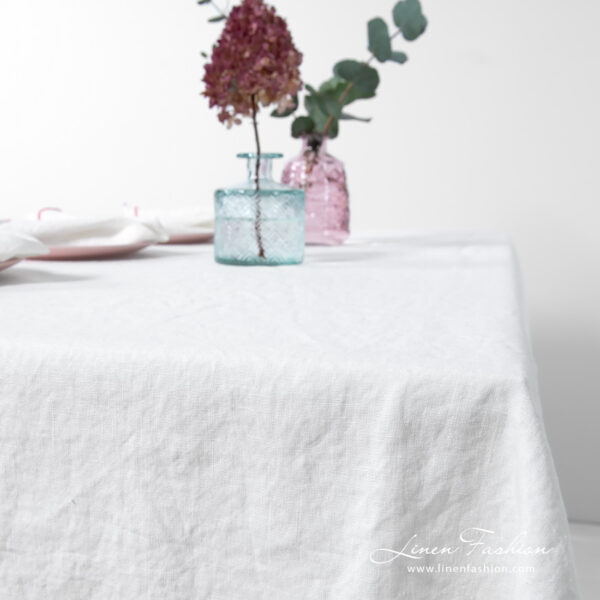 ARVO Tovaglia bianca con bordo rosato - immagine 4