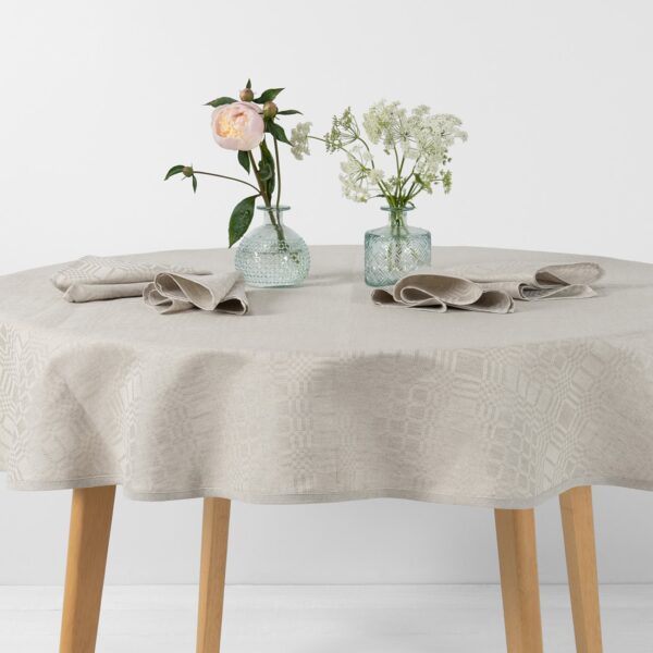 CAMPO Tovaglia rotonda/ovale beige - immagine 2