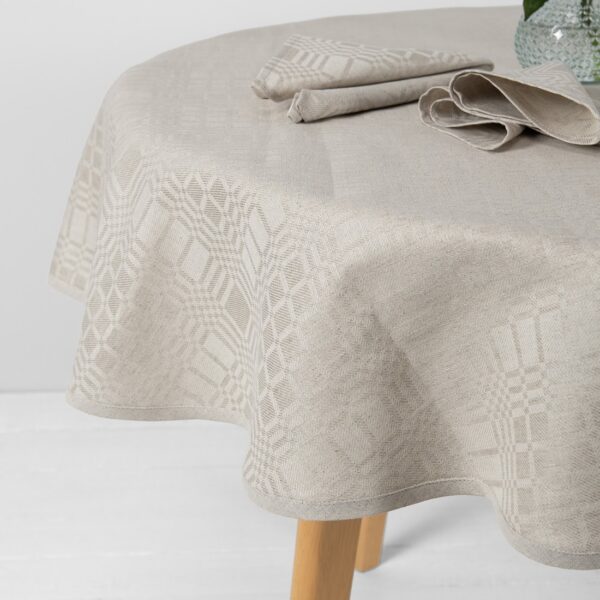 CAMPO Tovaglia rotonda/ovale beige - immagine 3