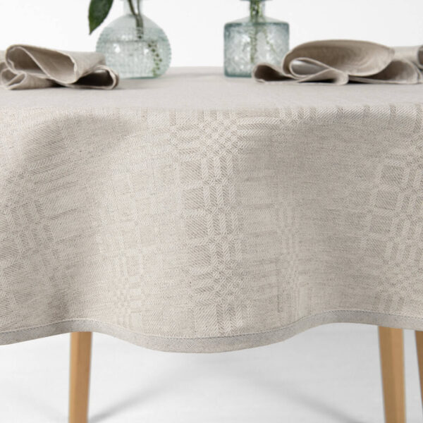 CAMPO Tovaglia rotonda/ovale beige - immagine 5