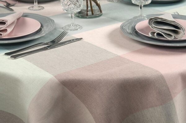 KARO Tovaglia rotonda/ovale grigio chiaro - immagine 2